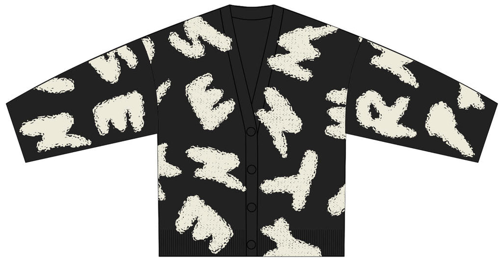 Essentiel Jarden letters knit cardigan