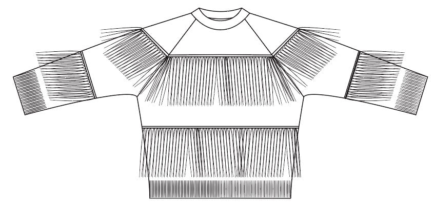 Essentiel Johns pullover with fringes