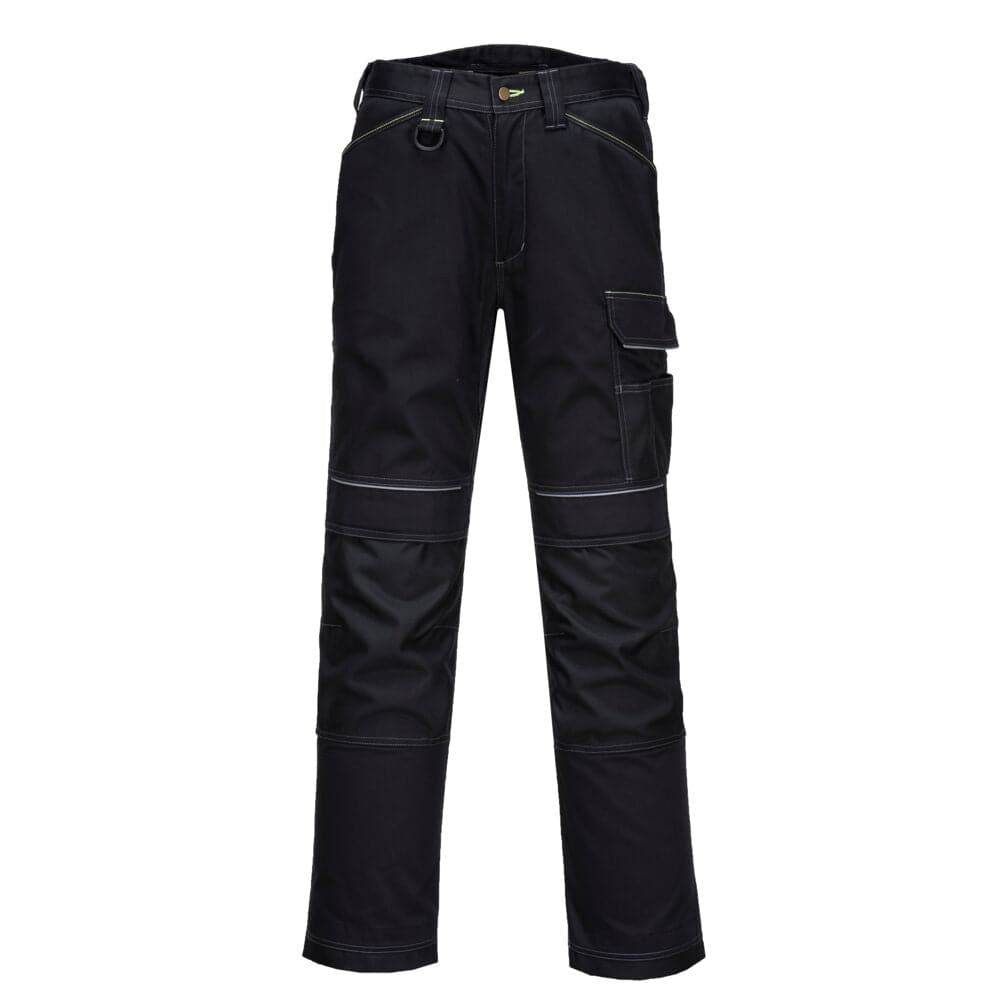 PORTWEST PW380 PW3 WOMEN'S STRETCH WORK TROUSERS Black / Regular (29") / 28" Waist
