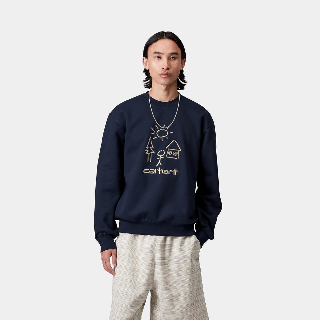 Carhartt WIP Mens Masterpiece Sweatshirt | Air Force Blue