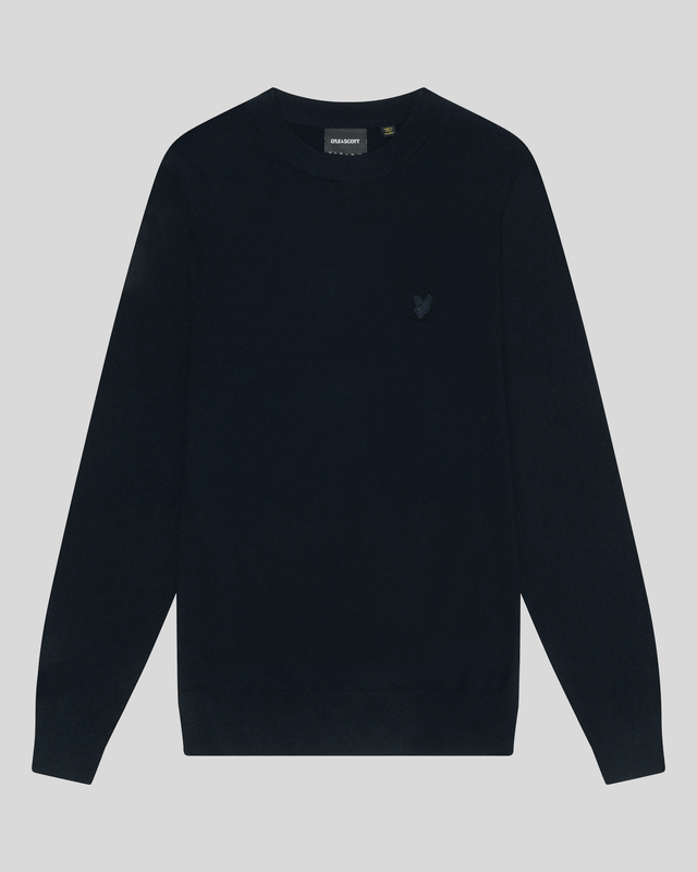 Lyle & Scott Mens Lambswool Crew Neck Jumper | Dark Navy