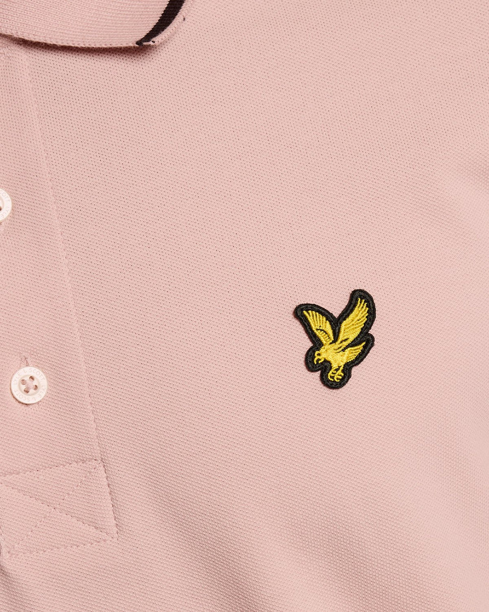 Lyle & Scott Mens Tipped Polo Shirt | Pink Grapefruit Dark Navy