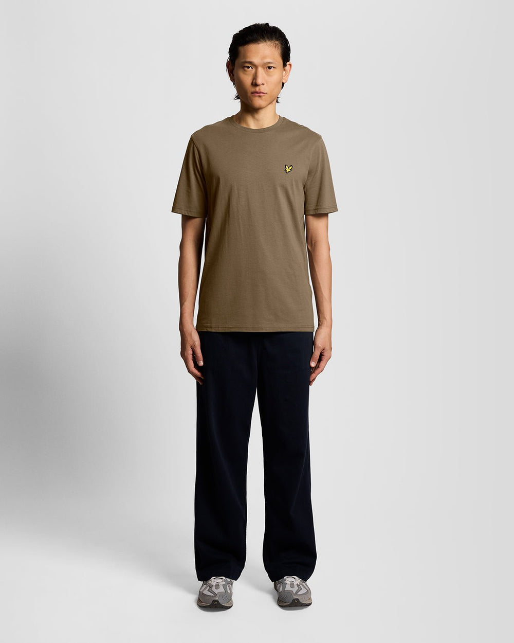 Lyle & Scott Mens Cotton Crew Neck T-Shirt | Khaki Ash