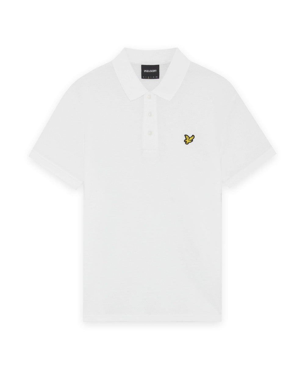 Lyle & Scott Mens Textured Jacquard Polo Shirt | White