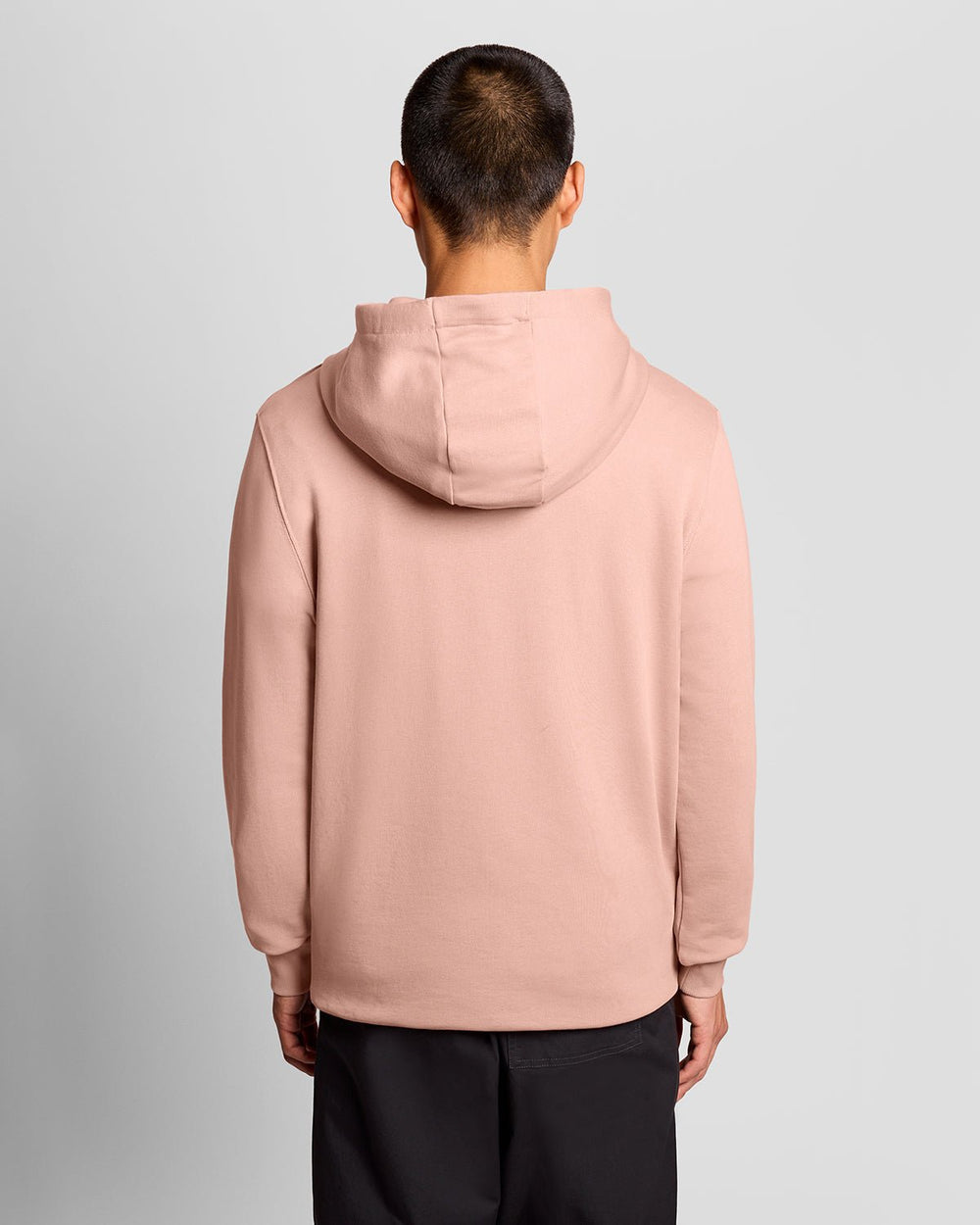 Lyle & Scott Mens Loopback Cotton Hoodie | Pink Grapefruit