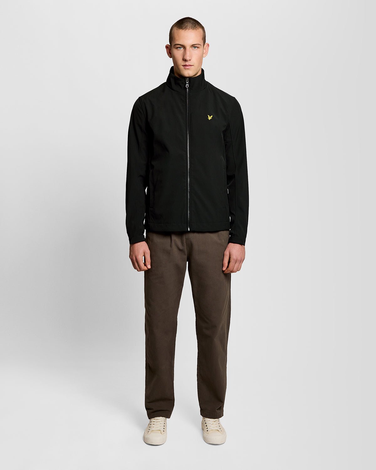 Lyle & Scott Mens Mesh-Back Softshell Jacket | Jet Black