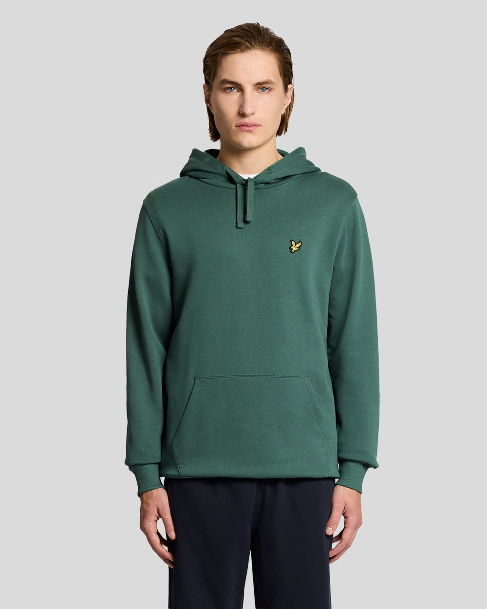 Lyle & Scott Mens Loopback Cotton Hoodie | Everglade