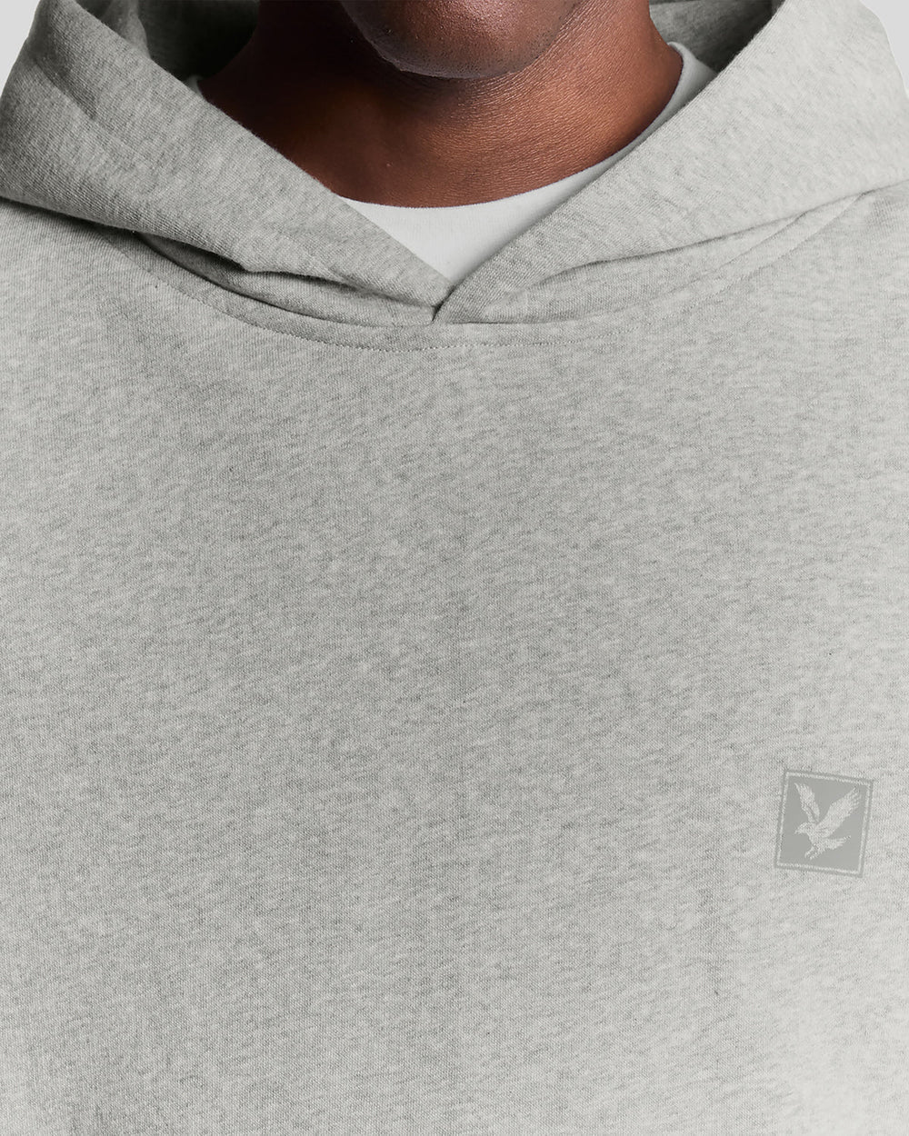 Lyle & Scott Mens Lounge Pullover Hoodie | Light Grey Marl