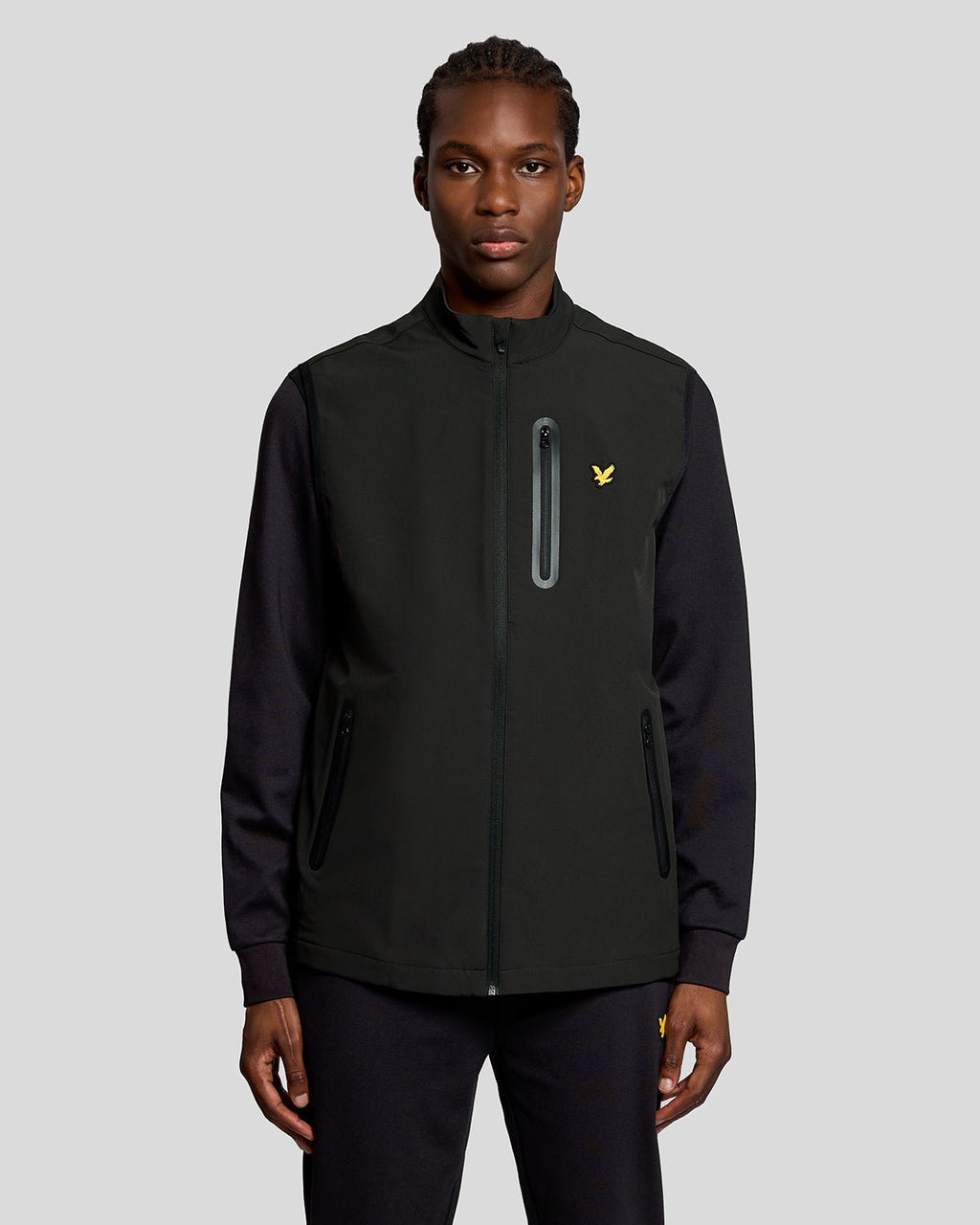 Lyle & Scott Mens Sports Performance Gilet | Jet Black