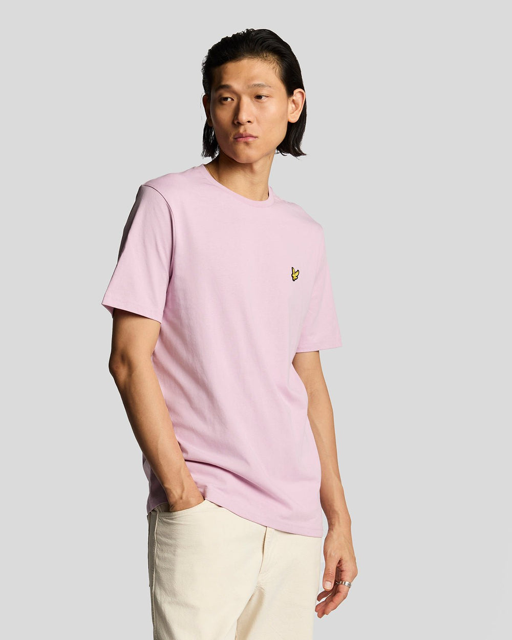 Lyle & Scott Mens Cotton Crew Neck T-Shirt | Pink Light