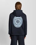Lyle & Scott Mens Graphic Badge Cotton Hoodie | Dark Navy