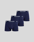 Lyle & Scott Mens Barclay Trunks | 3 Pack | Peacoat