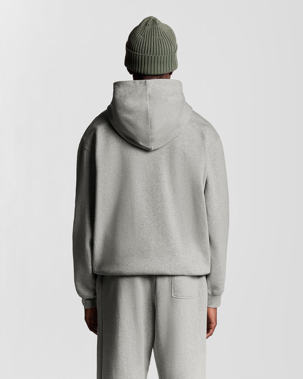 Lyle & Scott Mens Lounge Full Zip Hoodie | Light Grey Marl