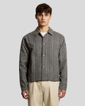 Lyle & Scott Mens Lightweight Check Overshirt | Lacquer
