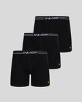 Lyle & Scott Mens Lewis Button Front Trunks | 3 Pack | Black