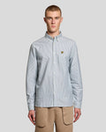 Lyle & Scott Mens Cotton Stripe Oxford Shirt | Everglade