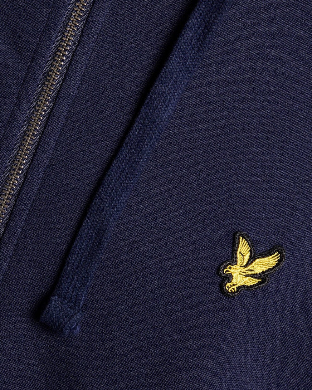 Lyle & Scott Mens Loopback Cotton Full Zip Hoodie | Navy