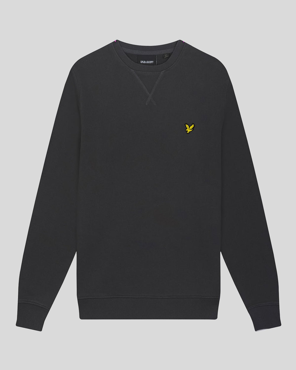 Lyle & Scott Mens Crew Neck Sweatshirt | Gunmetal