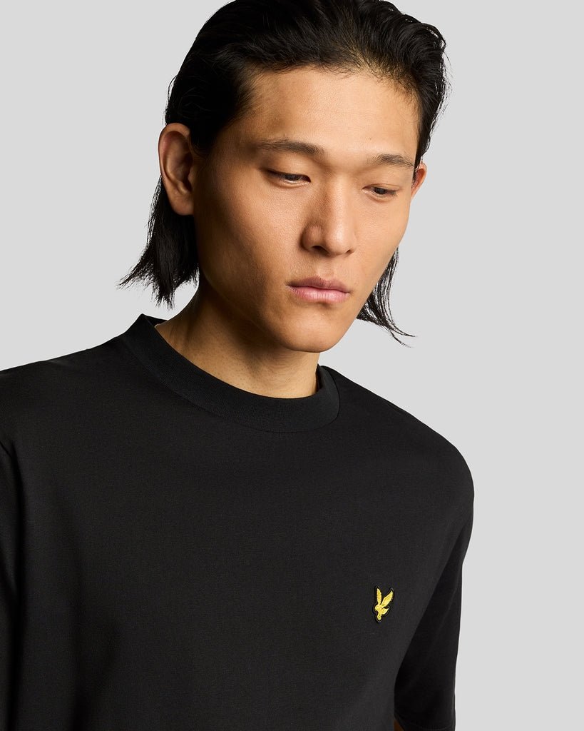 Lyle & Scott Mens Oversized Cotton Crew Neck T-Shirt | Jet Black