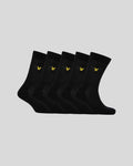 Lyle & Scott Mens Camdyn Socks | 5 Pack | Black
