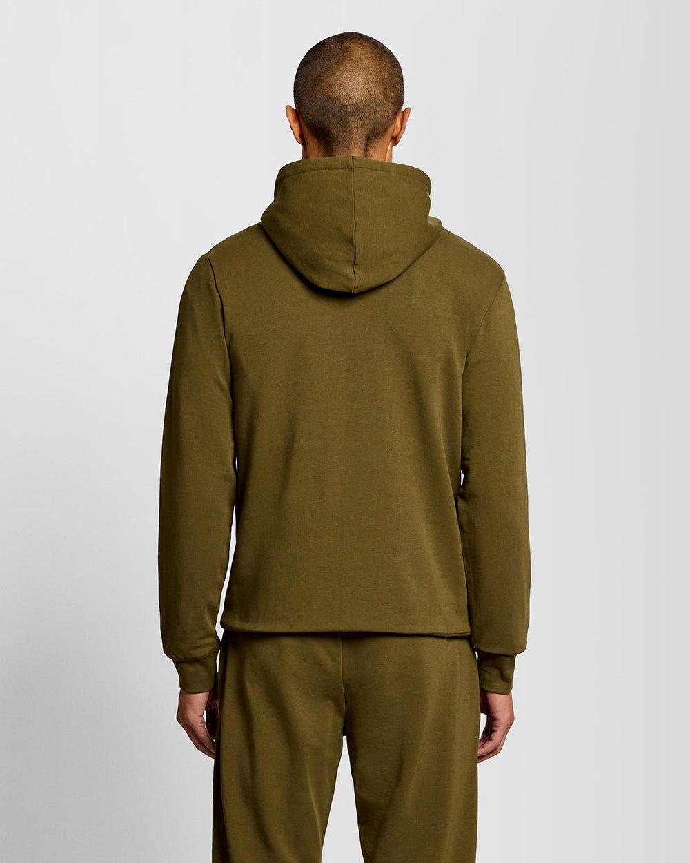 Lyle & Scott Mens Lightweight Lounge Zip Hoodie | Olive