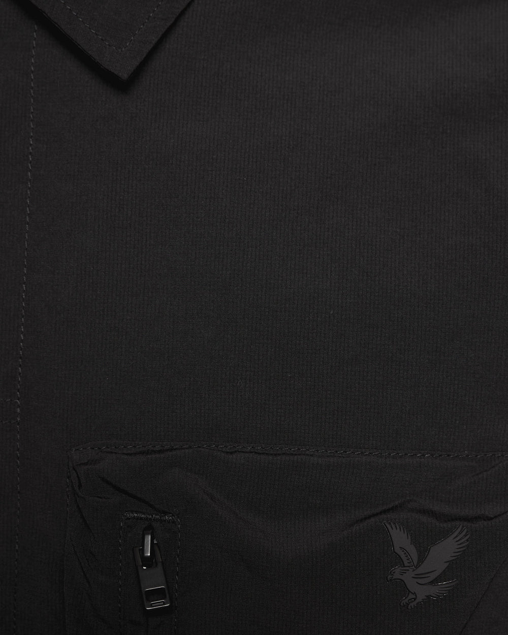 Lyle & Scott Mens Lightweight Utility Pocket Overshirt | Jet Black