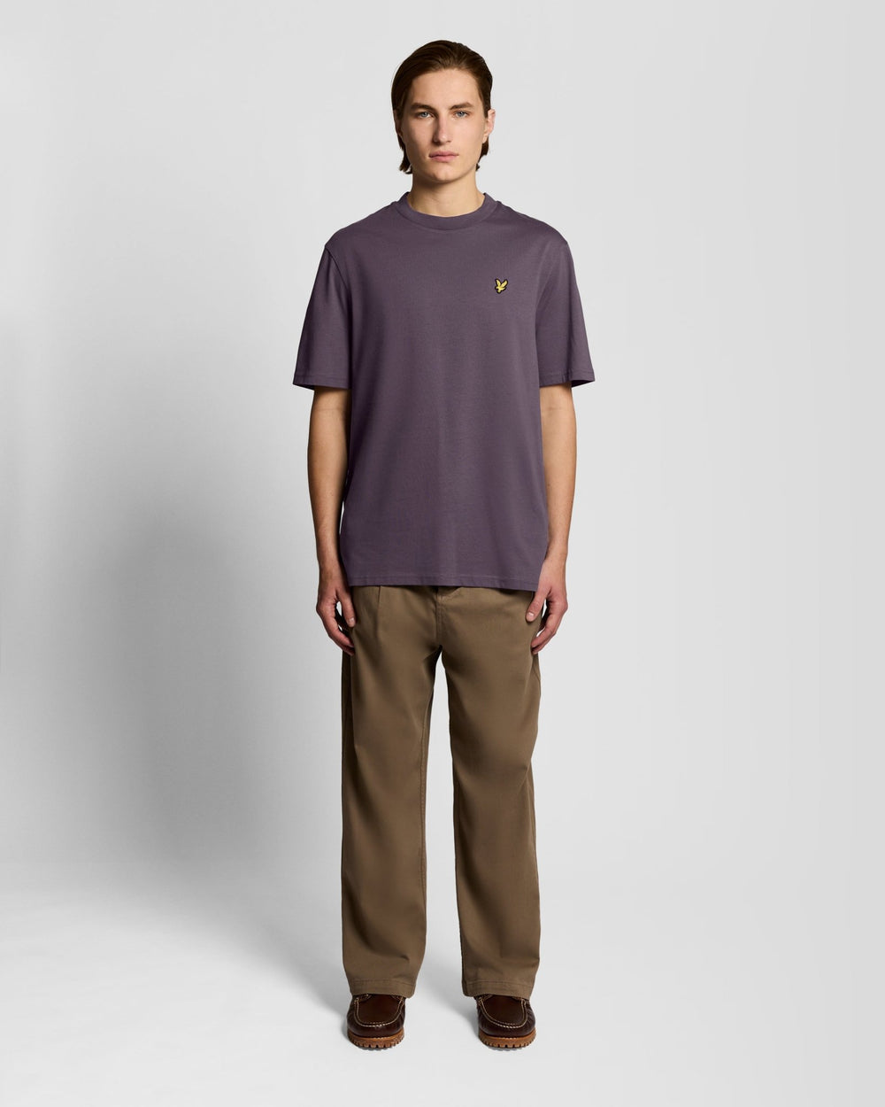 Lyle & Scott Mens Oversized Cotton Crew Neck T-Shirt | Graystone