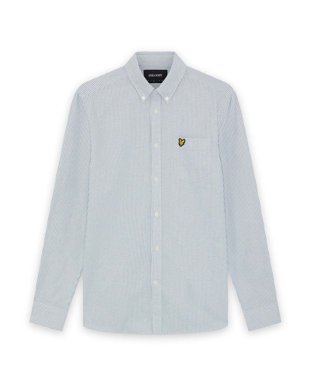 Lyle & Scott Mens Cotton Stripe Oxford Shirt | Everglade