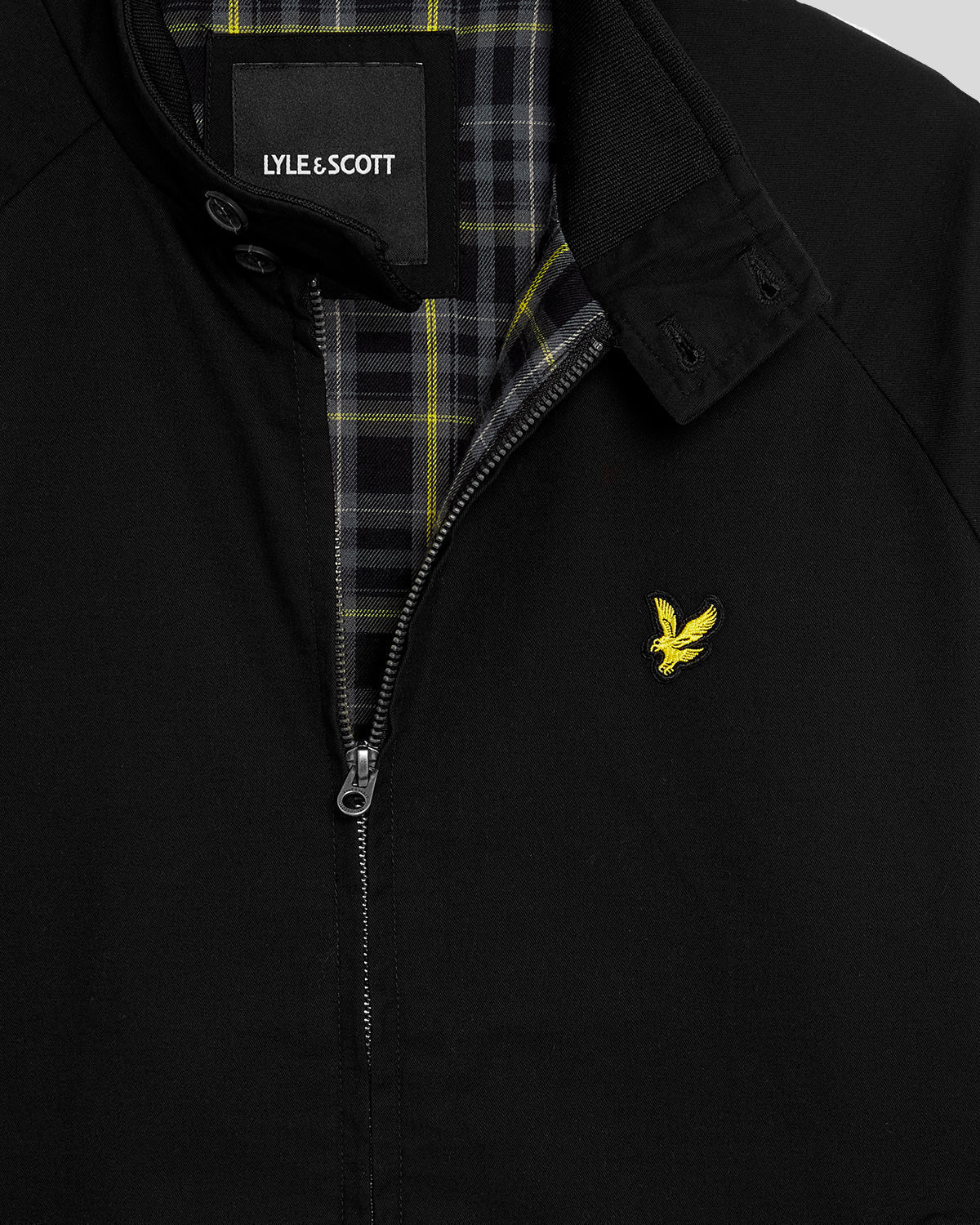 Lyle & Scott Mens Cotton Harrington Jacket | Jet Black