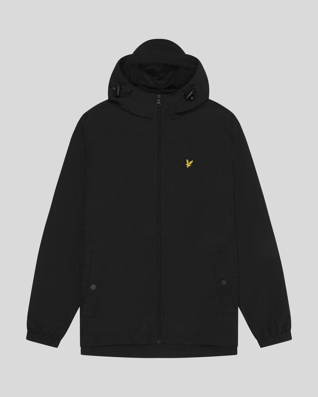 Lyle & Scott Mens Water Resistant Hooded Jacket | Jet Black