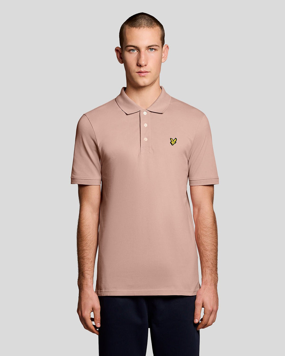 Lyle & Scott Mens Cotton Polo Shirt | Pink Grapefruit