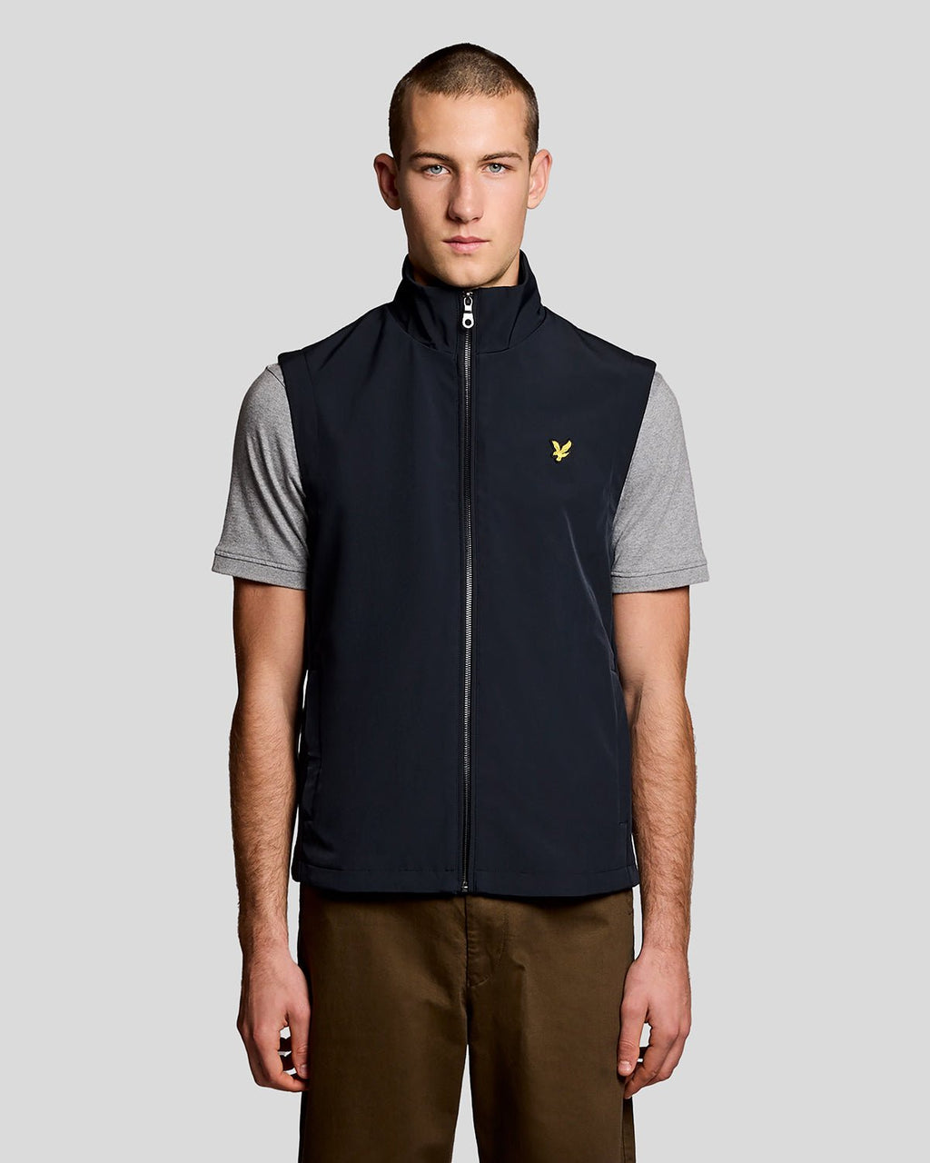 Lyle & Scott Mens Mesh-Back Softshell Gilet | Dark Navy