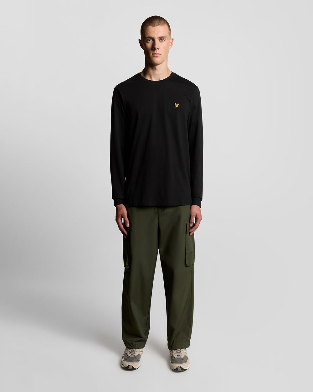 Lyle & Scott Mens Long Sleeve Cotton T-Shirt | Jet Black
