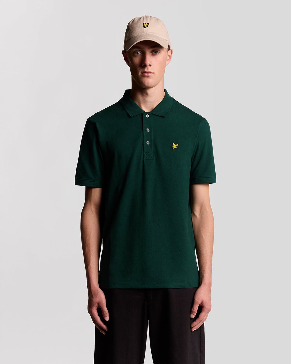 Lyle & Scott Mens Cotton Polo Shirt | Dark Green