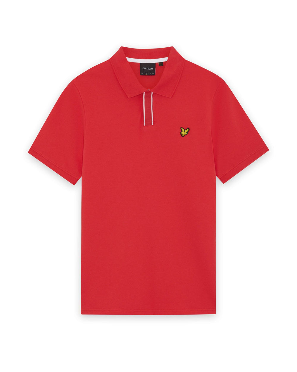 Lyle & Scott Mens Placket Tipped Polo Shirt | Cherry Red