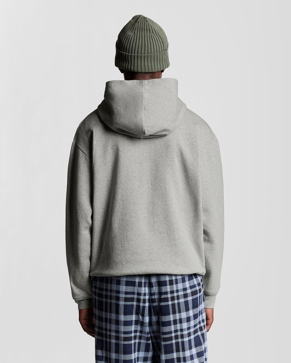 Lyle & Scott Mens Lounge Pullover Hoodie | Light Grey Marl