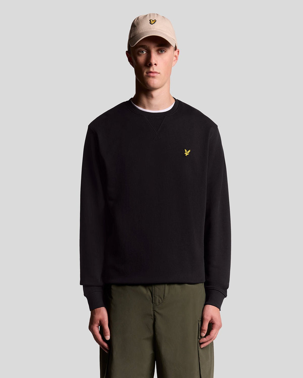 Lyle & Scott Mens Crew Neck Sweatshirt | Jet Black