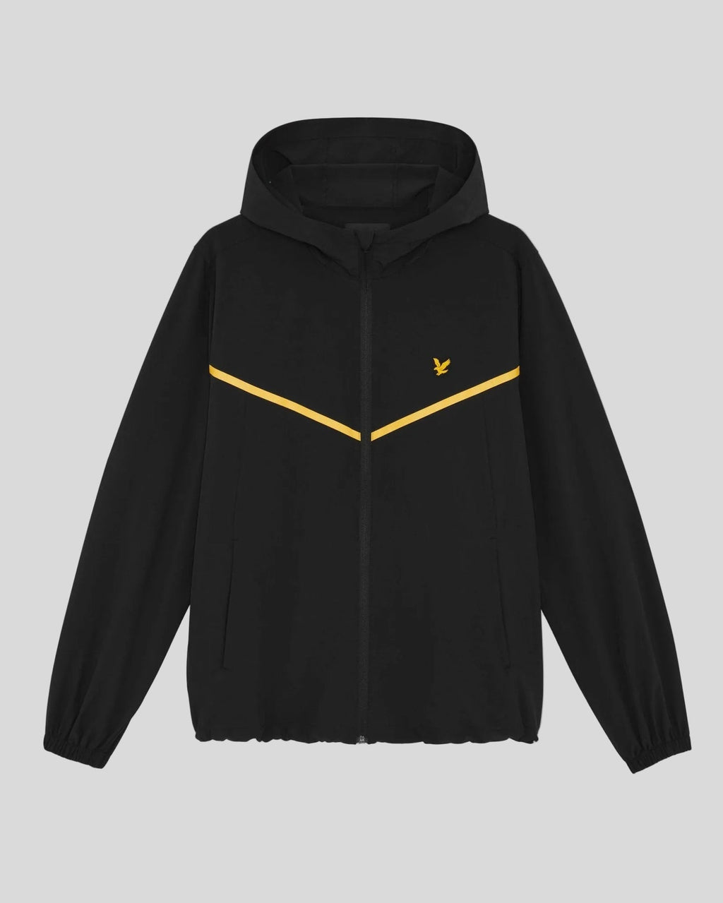 Lyle & Scott Mens Sports Stripe Track Jacket | Jet Black