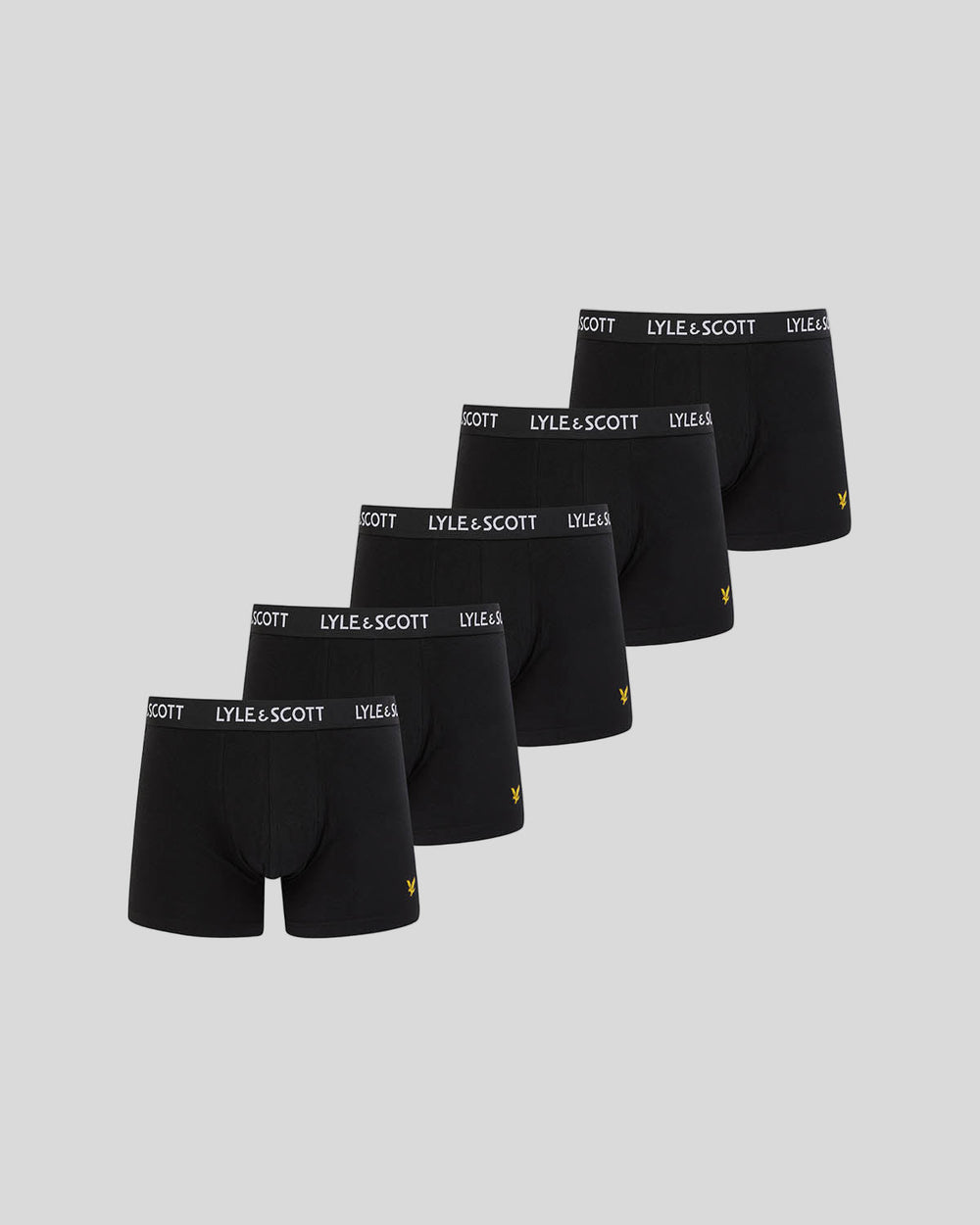 Lyle & Scott Mens Miller Trunks | 5 Pack | Black