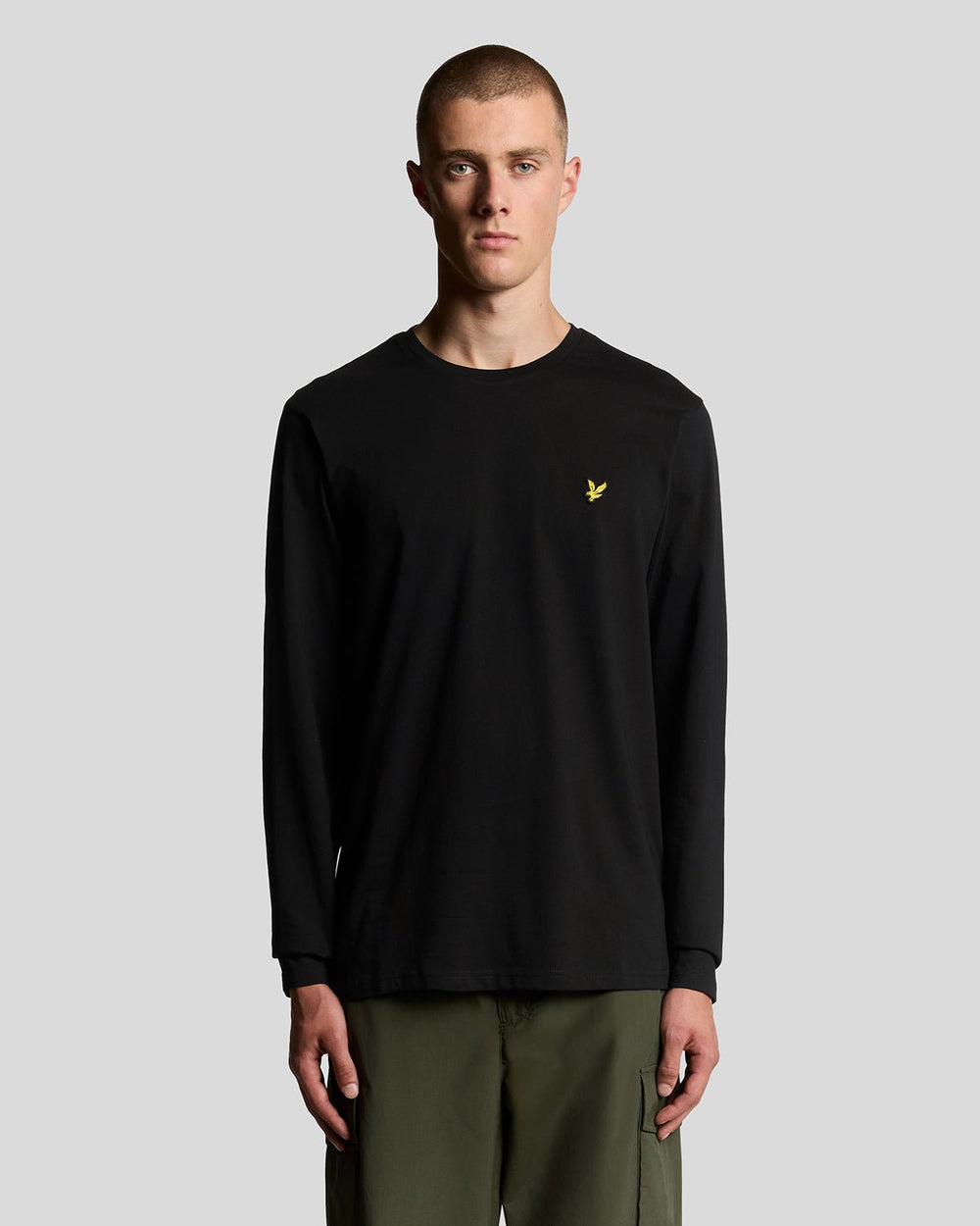 Lyle & Scott Mens Long Sleeve Cotton T-Shirt | Jet Black