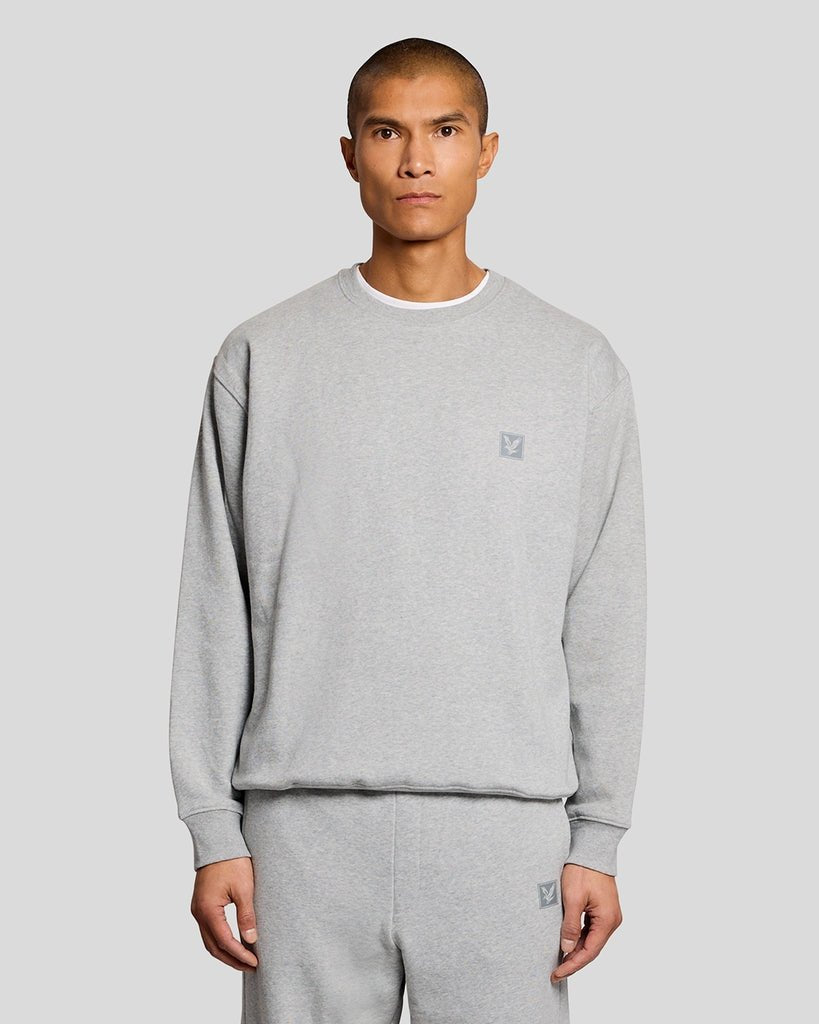 Lyle & Scott Mens Lounge Crew Neck Sweatshirt | Light Grey Marl