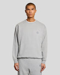 Lyle & Scott Mens Lounge Crew Neck Sweatshirt | Light Grey Marl