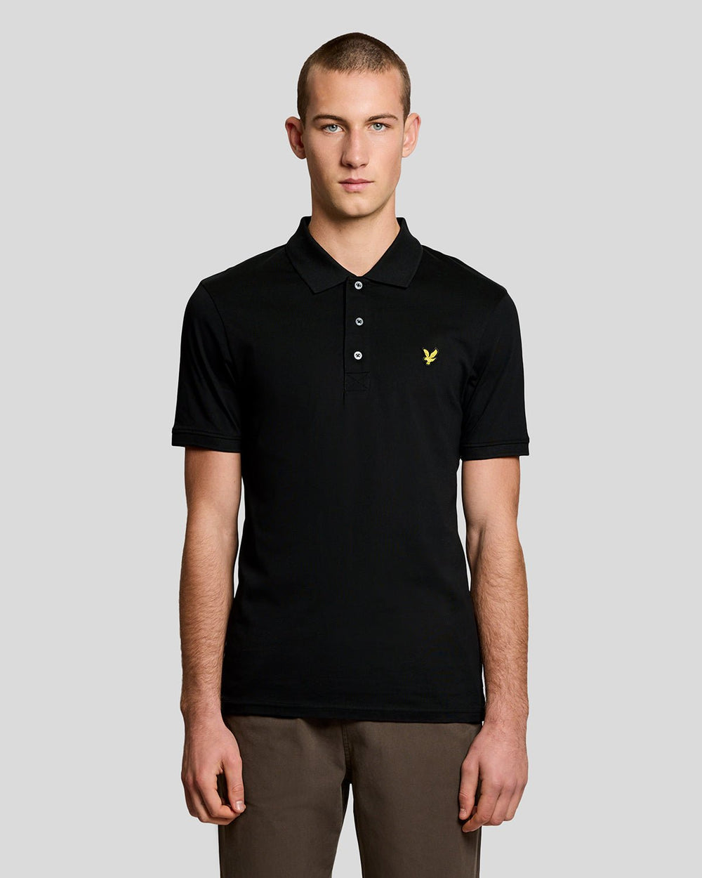 Lyle & Scott Mens Cotton Jersey Polo Shirt | Jet Black