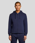 Lyle & Scott Mens Lightweight Lounge Zip Hoodie | Navy