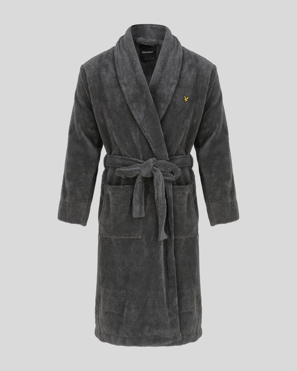 Lyle & Scott Mens Towelling Dressing Gown | Granite Grey
