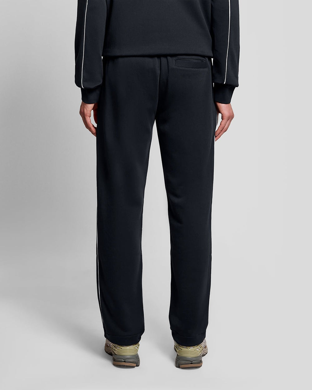 Lyle & Scott Mens Straight Leg Piped Track Pants | Dark Navy
