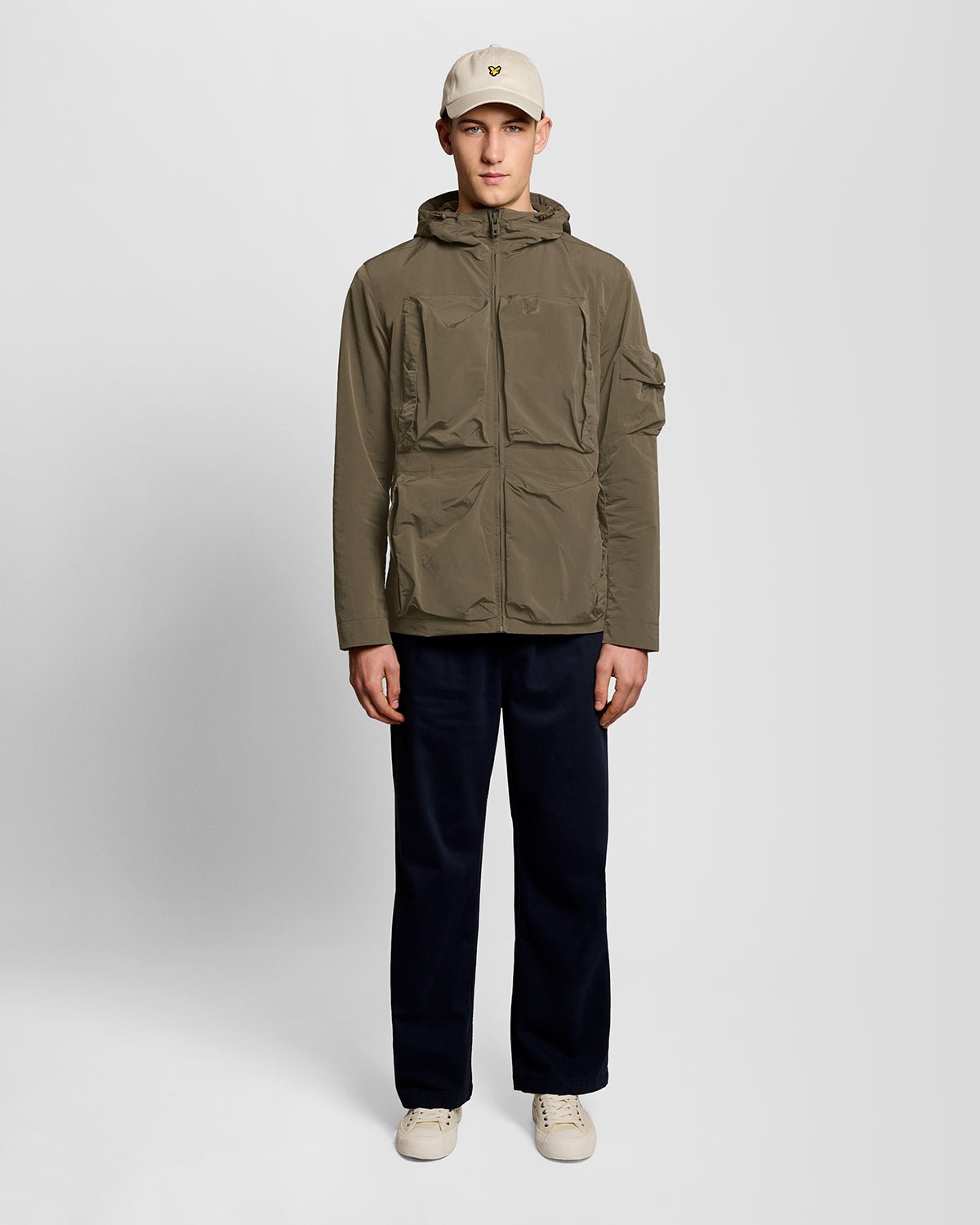 Lyle & Scott Mens Lightweight Windbreaker Jacket |  Khaki Ash