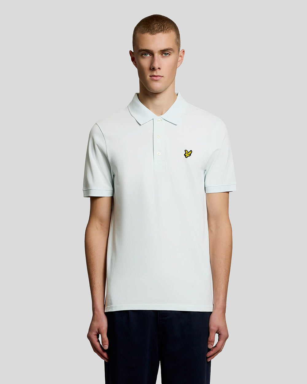 Lyle & Scott Mens Cotton Polo Shirt | Blue Ice