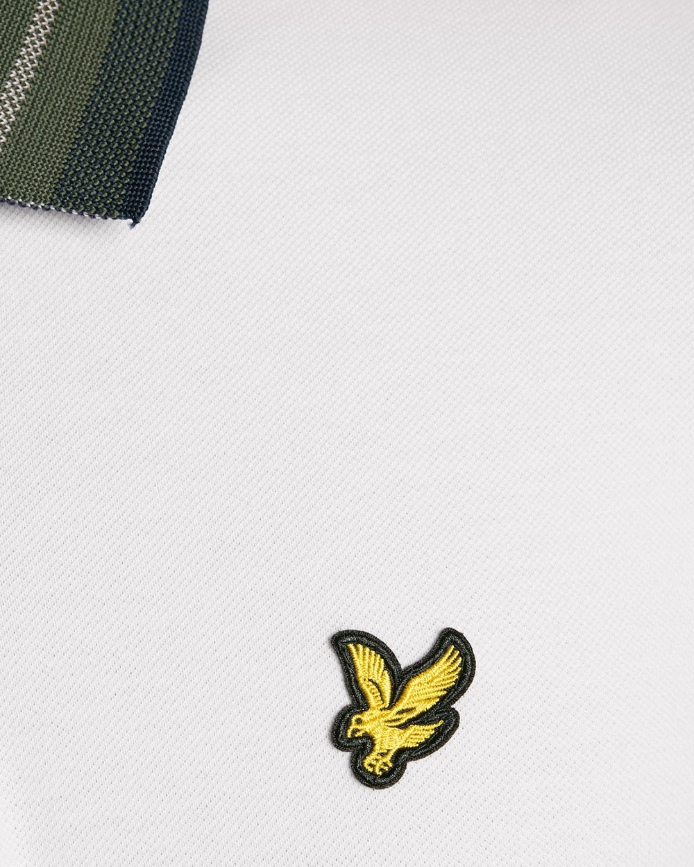 Lyle & Scott Mens Tartan Collar Polo Shirt | White