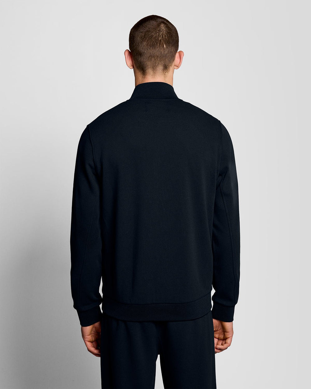 Lyle & Scott Mens Cotton Blend Track Jacket | Dark Navy